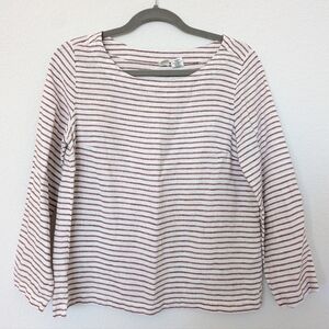 Artisan NY Long Sleeve Linen Striped‎ Top